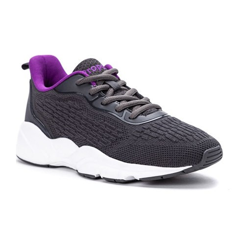 [BRM1972514] ★2A(발볼좁음) 프로펫 프로페 Stability 스트라이브 발볼보통/Wide/X-Wide 워킹 슈즈 우먼스 워킹화 (Grey/Purple Mesh)  Propet Women&#039;s Strive Medium/Wide/X-Wide Walking Shoe