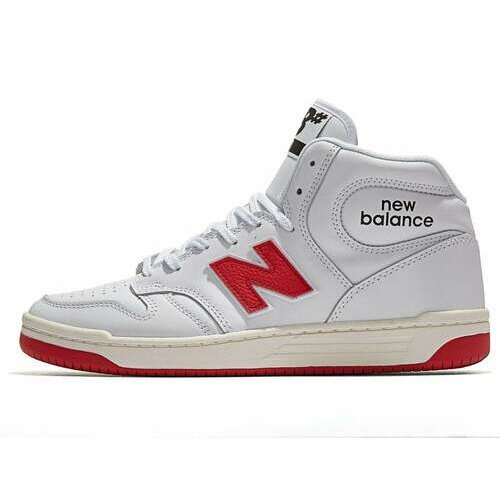 [BRM2178765] 뉴발란스 뉴메릭 480 하이 슈즈  맨즈 (White/Red)  New Balance Numeric Hi Shoes