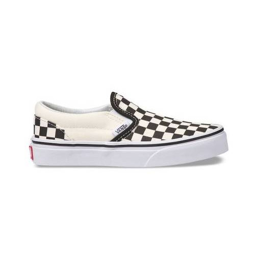 [BRM1987398] 반스 키즈 슬립온 체커보드 슈즈  맨즈 VN000ZBUEO1 (Black/White)  Vans Kids Slip-On Checkerboard Shoes