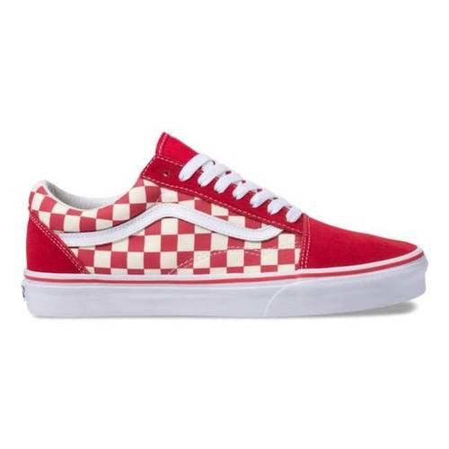 [BRM1987695] 반스 클래식 올드스쿨 프라이머리 체크 Red/White 슈즈  맨즈 VN0A38G1P0T (Racing Red/ White)  Vans Classic Old Skool Primary Check Shoes