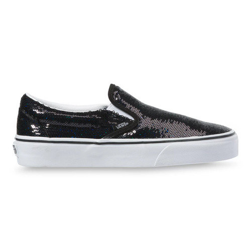 [BRM1988371] 반스 클래식 슬립온 마이크로 Sequins 슈즈  맨즈 VN0A4U382PC (Black / True White)  Vans Classic Slip-On Micro Shoes