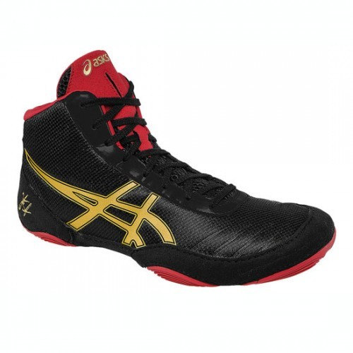 [BRM1901832] 레슬링화 아식스 조던 Burroughs JB 엘리트 V2.0 Black/Oly Gold/Red 맨즈 J501N.9094 복싱화  Wrestling Shoes ASICS Jordan Elite