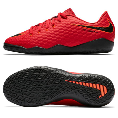 [BRM1904600] 나이키 Youth 하이퍼베놈X 펠론 III 인도어 축구화 키즈 852600-616 (Crimson)  Nike HypervenomX Phelon Indoor Soccer Shoes