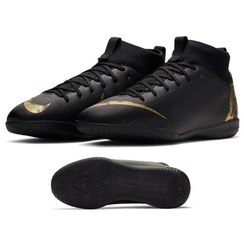 [BRM1906879] 나이키 Youth  슈퍼플라이 6 아카데미 GS 인도어 축구화 키즈 AH7343-077 (Black/Gold)  Nike Superfly Academy Indoor Soccer Shoes