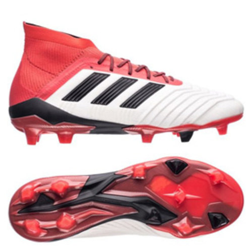 [BRM1908968] 아디다스 프레데터  18.1 FG 축구화 맨즈 CM7410 (White/Black/Red)  adidas Predator Soccer Shoes