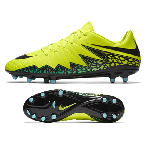 [BRM1909063] 나이키 하이퍼베놈 펠론 II FG 축구화 맨즈 749896-703 (Volt/Turquoise)  Nike HyperVenom Phelon Soccer Shoes