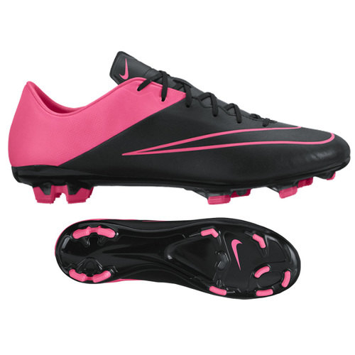 [BRM1909677] 나이키 머큐리얼 벨로체 II 레더/가죽 FG 축구화 맨즈 768808-006 (Black/Pink)  Nike Mercurial Veloce Leather Soccer Shoes