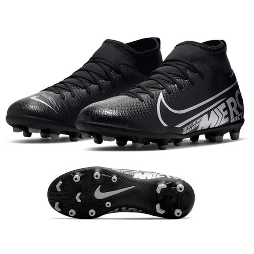 [BRM1924744] 나이키 Youth  슈퍼플라이 7 클럽 MG 축구화 키즈 AT8150-001 (Black/Metallic Grey)  Nike Superfly Club Soccer Shoes