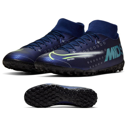 [BRM1927661] 나이키  슈퍼플라이 7 아카데미 DF MDS 터프 축구화 맨즈 BQ5435-401 (Blue Void/Barely Volt/White/Black)  Nike Superfly Academy Turf Soccer Shoes