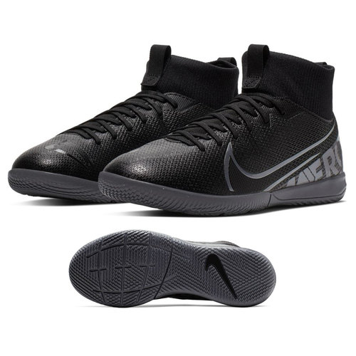 [BRM1929120] 나이키 Youth  슈퍼플라이 7 아카데미 DF 인도어 슈즈 키즈 AT8135-001 축구화 (Black/Metallic Cool Gray)  Nike Superfly Academy Indoor Shoes