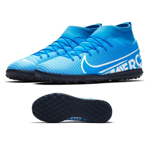 [BRM1929548] 나이키 Youth  슈퍼플라이 7 클럽 DF 터프 축구화 키즈 AT8156-414 (Blue Hero/White)  Nike Superfly Club Turf Soccer Shoes