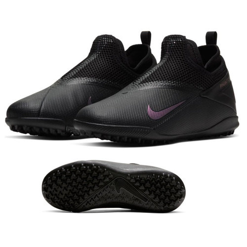 [BRM1936980] 나이키 Youth  팬텀 Vision2 아카데미 터프 슈즈 키즈 CD4078-010 축구화 (Black/Black) Nike Phantom Academy Turf Shoes