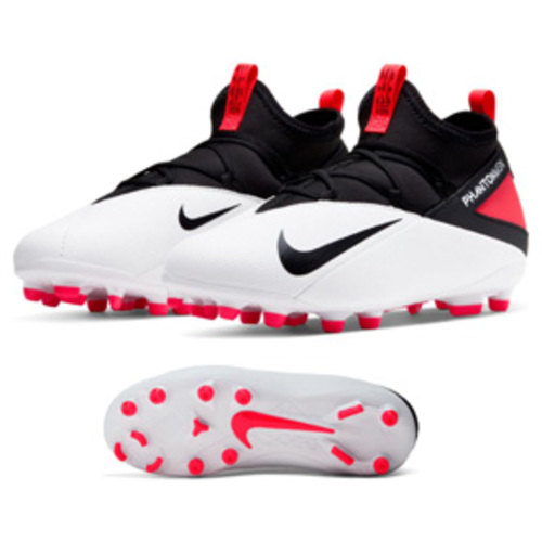 [BRM1937559] 나이키 Youth 팬텀 비전 클럽 DF MG 슈즈 키즈 CD4061-106 축구화 (White/Crimson) Nike Phantom Vision Club Shoes