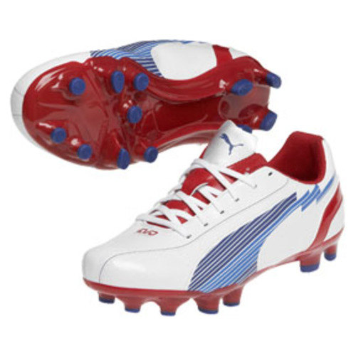 [BRM1980123] 퓨마 Youth 에보스피드 5 FG 축구화 키즈 102595-01 (White/Red)  Puma evoSpeed Soccer Shoes