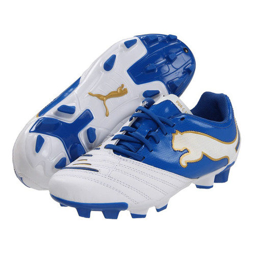 [BRM1986957] 퓨마 Youth 파워캣 3.12 FG 축구화 키즈 102498-01 (White/Royal)  Puma Powercat Soccer Shoes