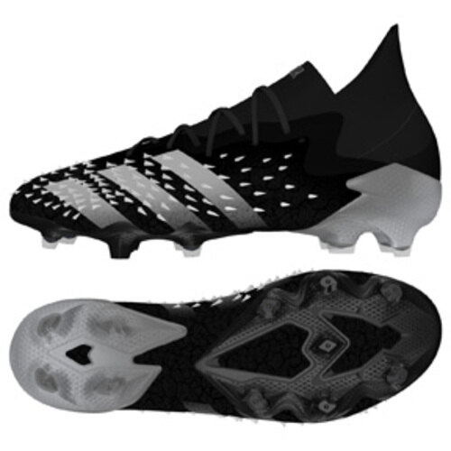 [BRM1991335] 아디다스  프레데터 프리크.1 FG 축구화 맨즈 FY1021 (Black/White) adidas Predator Soccer Shoes