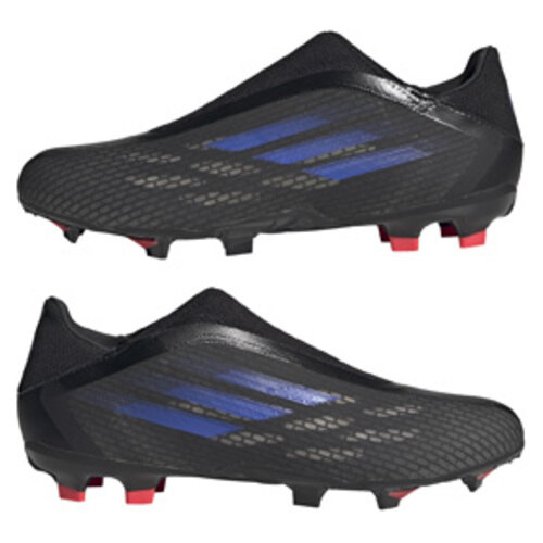 [BRM2021145] 아디다스  엑스 스피드플로우.3 Laceless LL FG 축구화 맨즈 FY3273 (Black/Sonic Ink)  adidas X Speedflow.3 Soccer Shoes