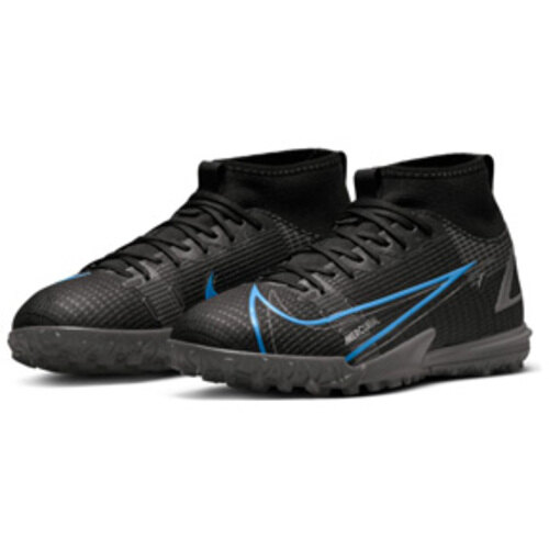 [BRM2031399] 나이키 Youth  머큐리얼 슈퍼플라이 8 아카데미 터프 슈즈 키즈 CV0789-004 축구화 (Black/Blue)  Nike Mercurial Superfly Academy Turf Shoes