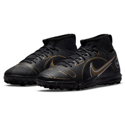 [BRM2051916] 나이키 Youth  머큐리얼 슈퍼플라이 8 아카데미 터프 슈즈 키즈 DJ2864-007 축구화 (Black/Gold)  Nike Mercurial Superfly Academy Turf Shoes