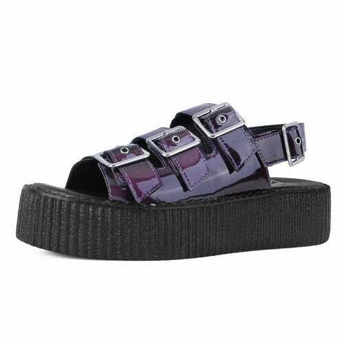 [BRM2187603] 티유케이 Purple 메탈릭 3버클 몬도 샌들 우먼스 V3198L  T.U.K. Metallic 3Buckle Mondo Sandal Sandals