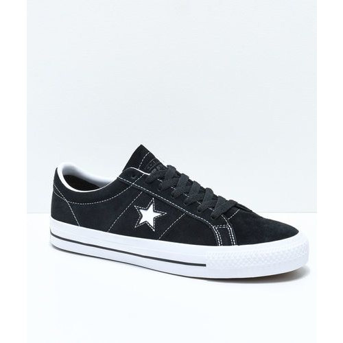 [BRM1987198] 컨버스 원 스타 프로 블랙 &amp; 화이트 스웨이드 스케이트보드화  291999  Converse One Star Pro Black White Suede Skate Shoes