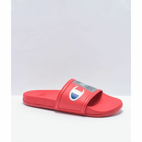 [BRM2005050] 챔피언 Squish 레드 &amp; 화이트 슬리퍼 샌들  338319 캐주얼화  Champion Red White Slide Sandals