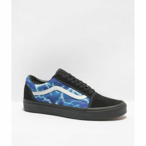 [BRM2036641] 반스 올드스쿨 라이트닝 블랙 &amp; 블루 스케이트보드화  346379 캐주얼화  Vans Old Skool Lightning Black Blue Skate Shoes