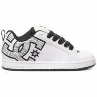 [BRM2101619] 디씨 코트 그래픽 S 맨즈 스케이트보드화  (White/White Print WW3)  DC Court Graffik Men&#039;s Skateboard Shoes