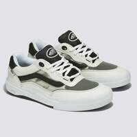 [BRM2173565] 반스 웨이비 레더/가죽 스케이트보드 슈즈 맨즈 (True White/Black)  Vans Wayvee Leather Skateboard Shoe