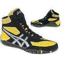 [BRM1972579] 레슬링화 아식스 어그레서 Yellow/Silver/Black 맨즈 J000Y-0590 복싱화  Wrestling Shoes ASICS Aggressor