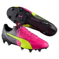 [BRM1896421] 퓨마 에보스피드 1.5 트릭스 FG 축구화 맨즈 103597-01 (Pink Glo/Yellow)  Puma evoSPEED Tricks Soccer Shoes