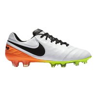 [BRM1900492] 나이키 티엠포 레전드  VI FG 축구화 맨즈 819177-108 (White/Total Orange)  Nike Tiempo Legend Soccer Shoes