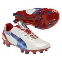[BRM1900745] 퓨마 에보스피드 1 K FG 축구화 맨즈 102525-01 (White/Limoges/Red)  Puma evoSpeed Soccer Shoes