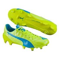 [BRM1902593] 퓨마 에보스피드  SL 레더/가죽 FG 축구화 맨즈 103260-04 (Safety Yellow)  Puma evoSpeed Leather Soccer Shoes
