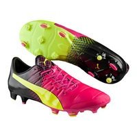 [BRM1905058] 퓨마 에보파워  1.3 트릭스 FG 축구화 맨즈 103581-01 (Pink Glo/Yellow)  Puma evoPower Tricks Soccer Shoes