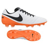 [BRM1910282] 나이키 티엠포 레거시 II FG 축구화 맨즈 819218-108 (White/Black/Orange)  Nike Tiempo Legacy Soccer Shoes