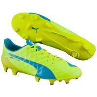 [BRM1911871] 퓨마 에보스피드  SL - S FG 축구화 맨즈 103731-01 (Safety Yellow/Blue)  Puma evoSpeed Soccer Shoes