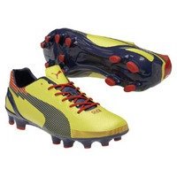 [BRM1911910] 퓨마 에보스피드 1 그래픽 FG 축구화 맨즈 102769-01 (Blaze Yellow/Scarlet)  Puma evoSpeed Graphic Soccer Shoes