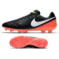 [BRM1912268] 나이키 티엠포 레거시 II FG 축구화 맨즈 819218-018 (Black/Hyper Orange)  Nike Tiempo Legacy Soccer Shoes