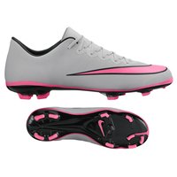 [BRM1914067] 나이키 Youth 머큐리얼 베이퍼  엑스 FG 축구화 키즈 651620-060 (Wolf Grey/Pink)  Nike Mercurial Vapor Soccer Shoes