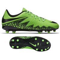[BRM1915228] 나이키 Youth 하이퍼베놈 펠론 II FG 축구화 키즈 744943-307 (Green/Black)  Nike HyperVenom Phelon Soccer Shoes