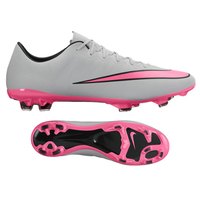 [BRM1917199] 나이키 머큐리얼 베이퍼  엑스 FG 축구화 맨즈 648553-060 (Wolf Grey/Pink)  Nike Mercurial Vapor Soccer Shoes