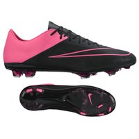 [BRM1917962] 나이키 머큐리얼 베이퍼  엑스 레더/가죽 FG 축구화 맨즈 747565-006 (Black/Pink)  Nike Mercurial Vapor Leather Soccer Shoes