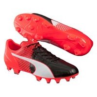 [BRM1928074] 퓨마 에보스피드 3.5 레더/가죽 FG 축구화 맨즈 103794-01 (Black/Red Blast)  Puma evoSpeed Leather Soccer Shoes