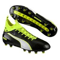 [BRM1928391] 퓨마 에보터치  1 FG 축구화 맨즈 103672-01 (Black/Safety Yellow)  Puma evoTOUCH Soccer Shoes