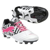 [BRM1980406] 퓨마 Youth 파워캣 3 그래픽 FG 축구화 키즈 102913-01 (White/Pink)  Puma Powercat Graphic Soccer Shoes