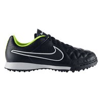 [BRM2020285] 나이키 Youth 티엠포 제니오 터프 축구화 키즈 631529-017 (Black/White/Volt)  Nike Tiempo Genio Turf Soccer Shoes