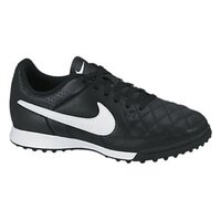 [BRM2022603] 나이키 Youth 티엠포 제니오 터프 축구화 키즈 631529-010 (Black/White) Nike Tiempo Genio Turf Soccer Shoes
