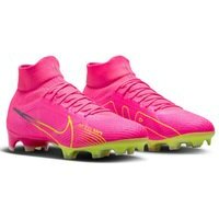 [BRM2149585] 나이키  줌 머큐리얼 슈퍼플라이 9 프로 FG 슈즈 맨즈 DJ5598-605 축구화 (Pink Spell/Volt-Gridiron)  Nike Zoom Mercurial Superfly Pro Shoes