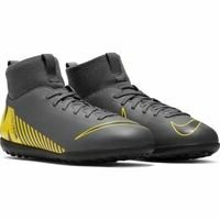 [BRM1991007] 나이키 주니어 슈퍼플라이 6 클럽 터프 축구화 키즈 Youth AH7345-070 (Grey/Yellow) Nike Junior Superfly Club Turf Soccer Shoe